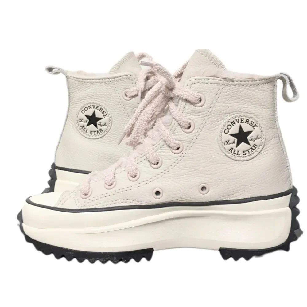NIB CONVERSE Run Star Hike Hi Cozy Club Leather Sneakers 4.5 - Picture 6 of 9